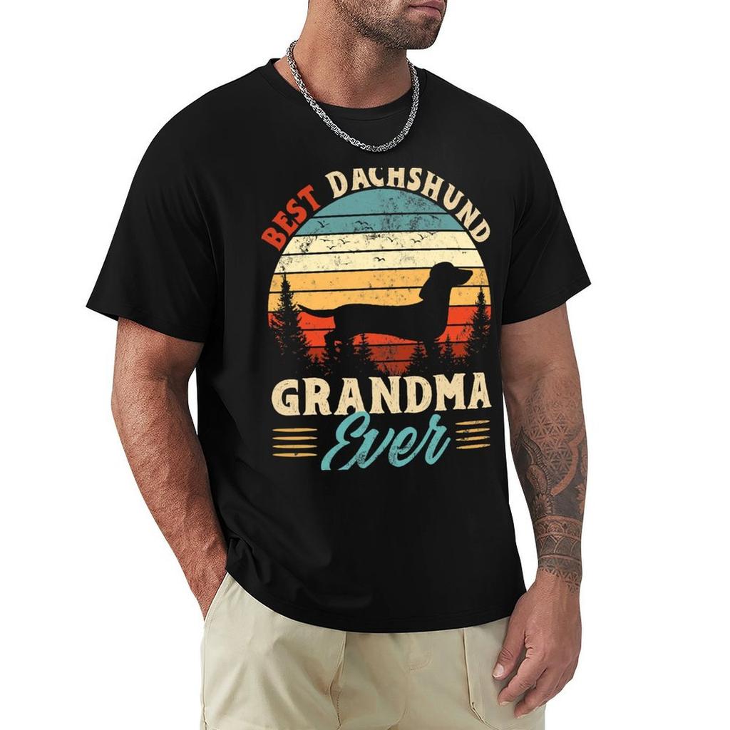 Best Dachshund Grandma Ever Dog Lover Tshirt Soft Cotton Print Tshirt