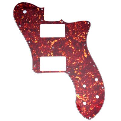 Musiclily Pro 15-Hole Telecaster Pickguard, Wide Range, 2-Humbucker Mount, for Fender Mexican 72 Tele Deluxe Electric Guitars, Brown Tortoiseshell,