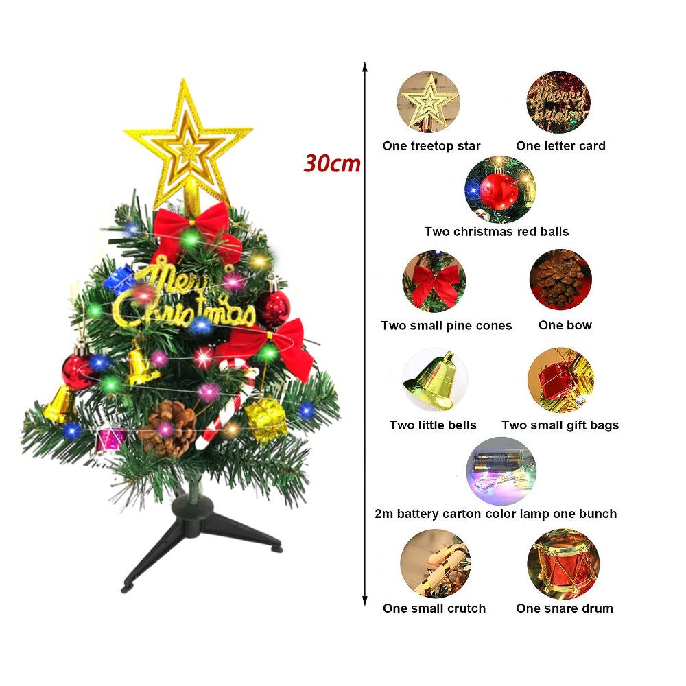 Deluxe 30cm Christmas Tree with Ornaments - Ideal Holiday Decoration Gift