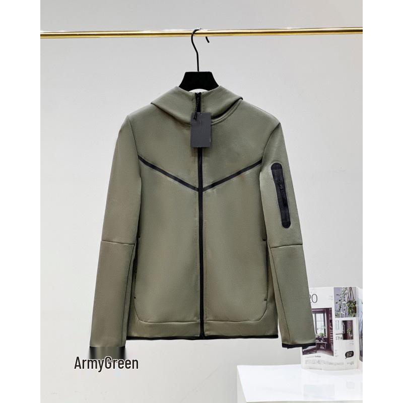 Veste cardigan zippée à capuche en coton pour homme - Manteau décontracté printemps/automne 2024