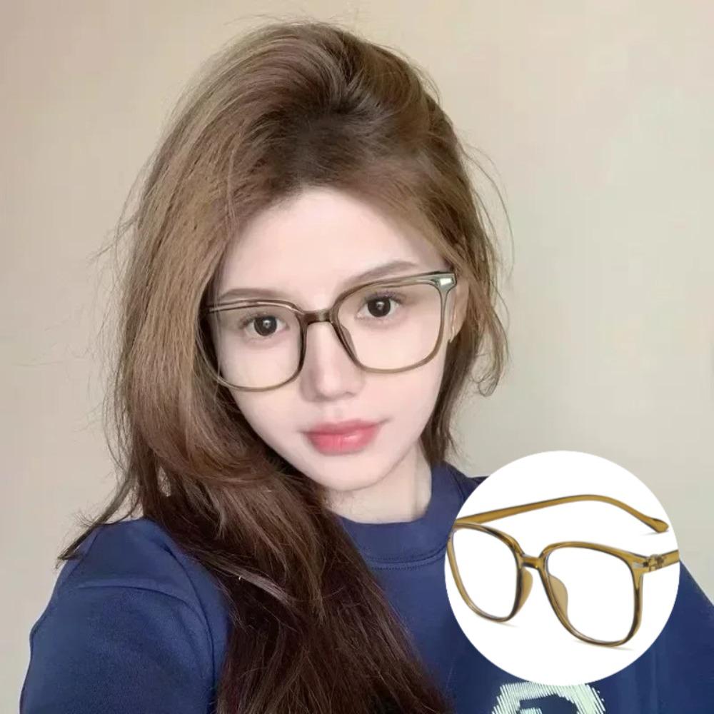 New Trend Ultra Light Glasses for Women Vintage Oversized Round Frame Blue Light Blocking Computer Reading Eyewear