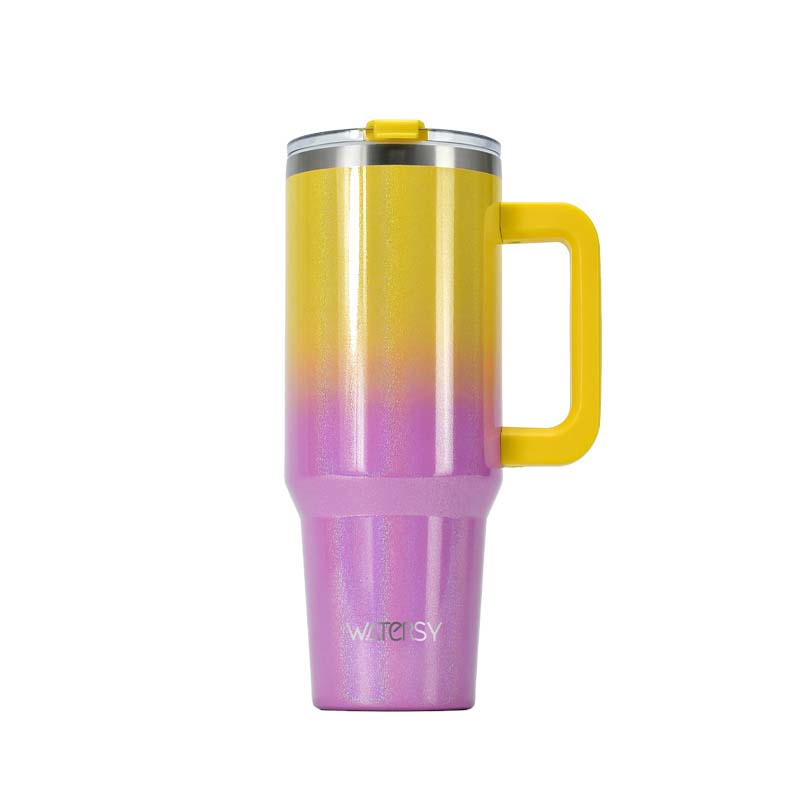 40oz Tumbler With Handle Straw 30oz Stainless Steel Thermal Water Bottle Double Wall Vacuum Insulated Cup Portable Car Mug Gifts