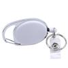 1pc Easy-To-Pull Name Id Card Badge Reel Holder For Nurse Student Retractable Badge Holder Exhibition Chest Office Card