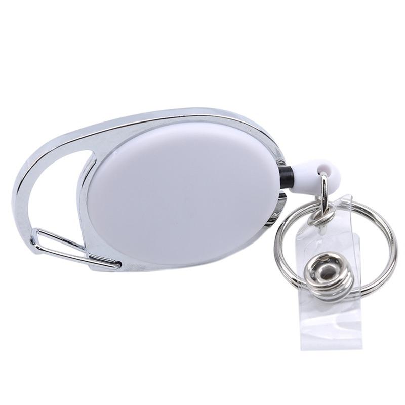 1pc Easy-To-Pull Name Id Card Badge Reel Holder For Nurse Student Retractable Badge Holder Exhibition Chest Office Card