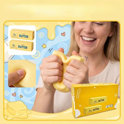 Butter Stick - Slow- Soft And Cute Toy, Soft And Cute Toy, Stress Ball, Fingertip Toy For Stress Relief And ADHD, Party Gift 2pcs