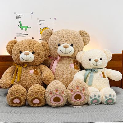 Ribbon Rose Bear Plush Toy for Girlfriends Birthday Gift Activity Ornament Teddy Bear Home Throw Pillow