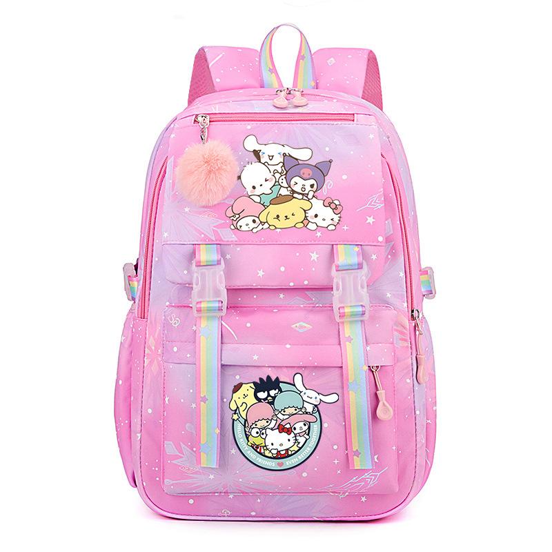 Collection Sweet Xiaoqing Cartoon Peripheral Trend Ridge Protection Backpack Large Capacity Student School Bag