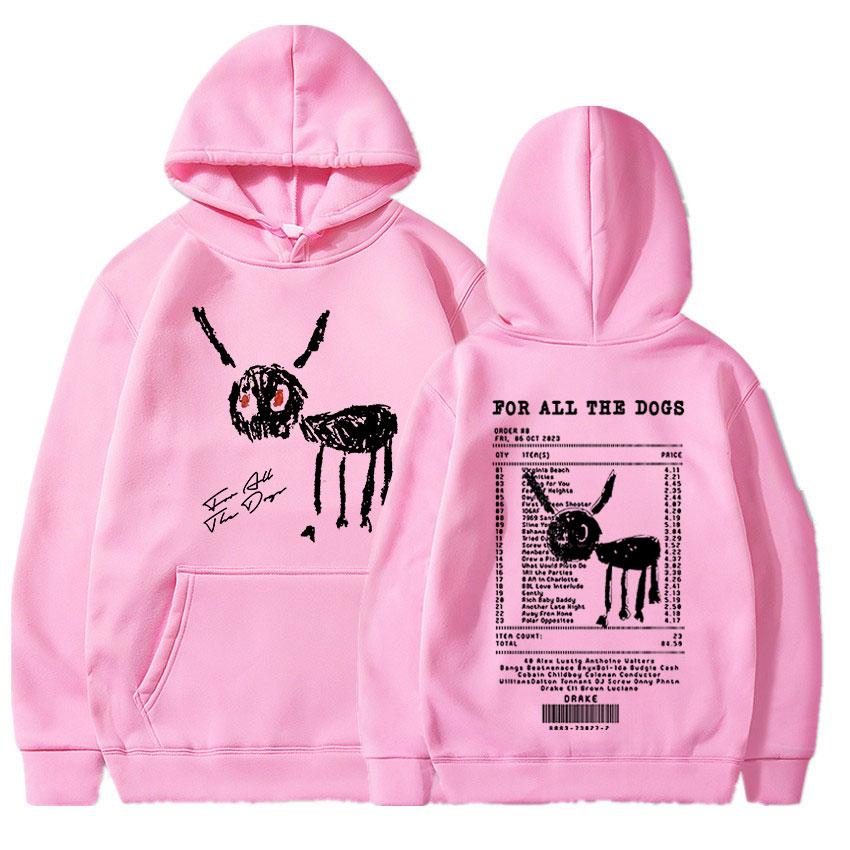 Vintage Rapper Drake for All The Dogs Hoodie Men's Fashion Hip Hop Sweatshirts Vintage Casual Oversized Hoodies Streetwear Y2K