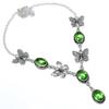 Collar de regalo de plata de ley 925 hecho a mano con piedra preciosa de peridoto natural de 18" H9u46