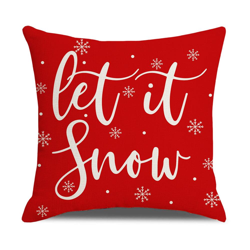 Linen Christmas Pillow Cover Red Stripe Series Decorative Pillow Sofa Cushion Cover New Home