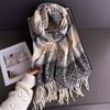 Luxury  Print Cashmere Scarf Women Warm Winter Pashmina Shawl Wrap Elegant Female Blanket Stoles Designer Ethnic Hijab