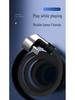 Braided Round Head Dual Elbow Fast Charging Cable for Apple Devices