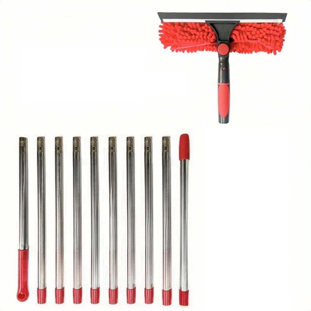Langer Staubwedel Deckenstaubwedel 2 in 1 Waschen Fensterwaschset Multifunktions-Fensterwischer Haushalt
