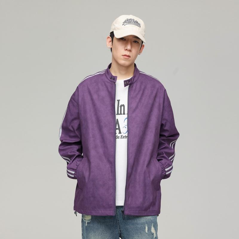 Американская ретро куртка с тремя полосками мужская ранняя осень новая модная брендовая — фото 3