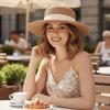 Sun Protection Sunscreen Hat Breathable Sun Hat Fashion Straw Hat  Outdoor