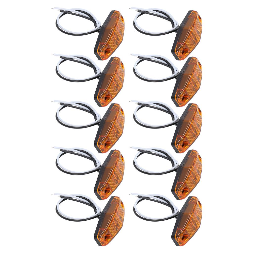 10 Pcs Clearance Side Marker Light Oval Marker Indicators Tail Lamp for Truck Trailer