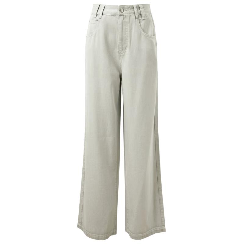 Women s Cooling Tencel Blend Loose Straight-Leg Casual Pants L