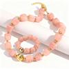 Acrylic Square Beads Chain Necklace Bangle Handmade Irregular Stone Shape Beaded Bracelet Choker Retro Jewelry Gifts