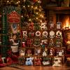 Christmas Countdown Box Sewing Workshop Advent Calendar, 24-Day with Miniature Craft Hobbyist Gift Acrylic Ornaments for Holiday Desktop Decoration