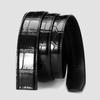Men's Premium Cowhide Leather Belt with Automatic Pin Buckle