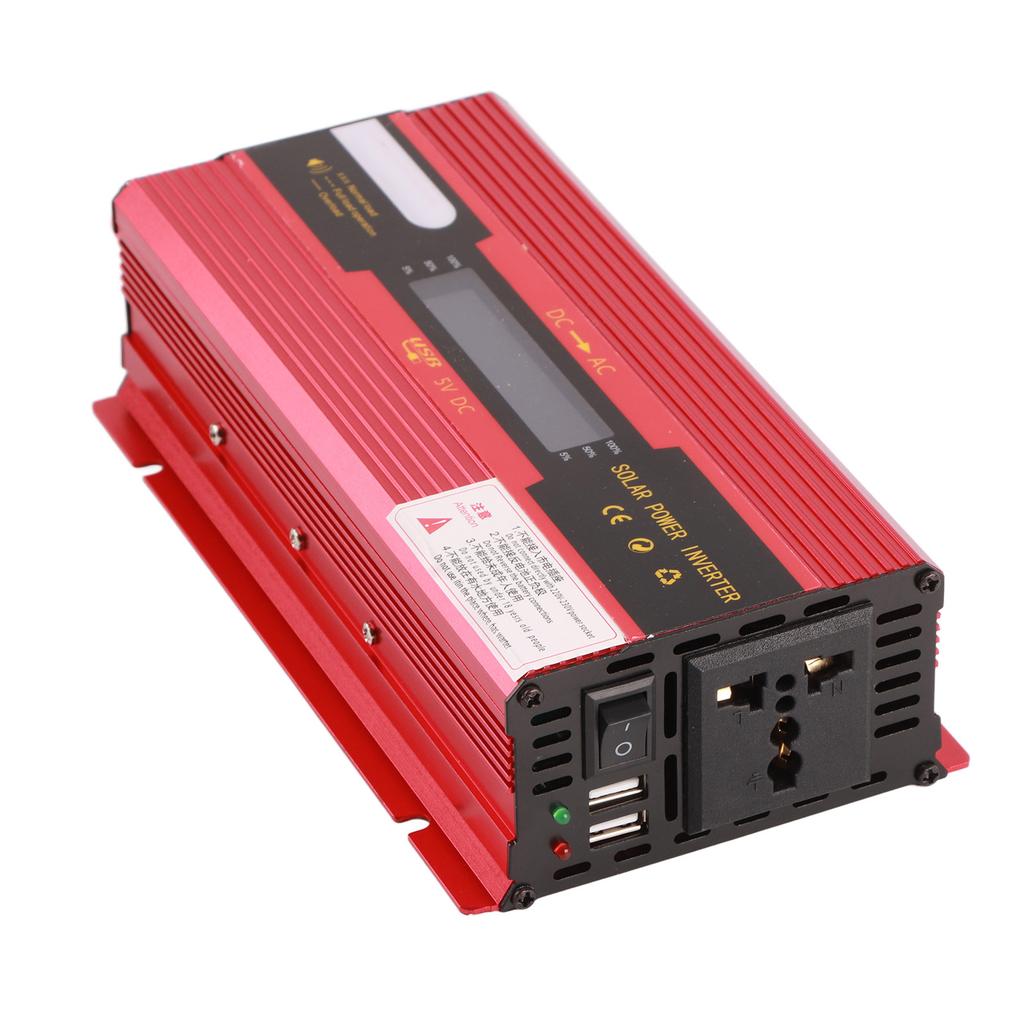 1000W Portable Inverter Solar Power Inverter for Home (12V To 220V/LCD)