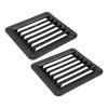 2pcs Air Vent Ventilation Opening Side Exhaust Port Rectangular Ventilation Opening Black