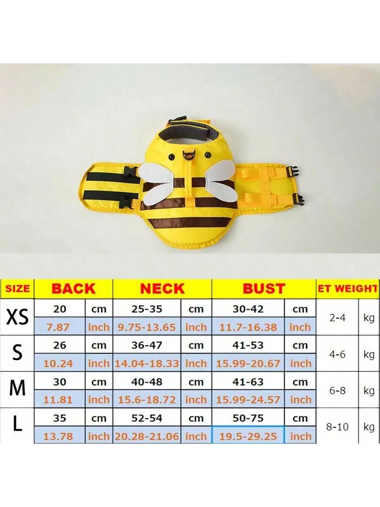 Premium Jacket High Quality Pet Dog Life Jacket Vest Clothes Life Vest Collar Harness Pet Dog Swimming Summer Swimwear Clothes Little Bee Pet Life