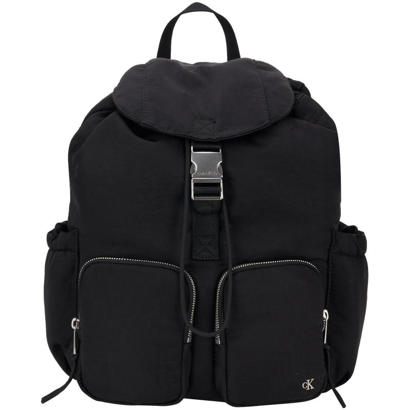 

Calvin Klein Commuter Campus Style Drawstring Fabric Backpack Women backpack Space-Black 4K3214GUB1 Basic Set (Bag)