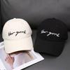 Embroidered letter baseball cap, unisex, suitable for spring and summer, versatile, and provides sun protection