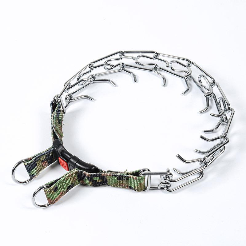 Avtagbar Metallhundträningshalsband med Järnspänne