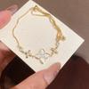 K real gold electroplated zircon flower bracelet light luxury elegant fashion temperament bracelet niche high-end jewelry women
