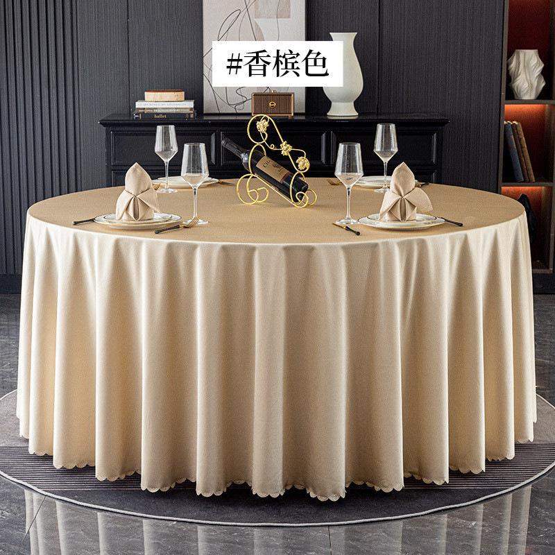Hotel Tablecloth Round Table Thickened Fabric Dining Table Cloth Satin Large Round Table Hotel Square Banquet European Square Table Tablecloth
