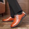 8- Men'S Shoes Inner Height-Increasing Leather Shoes Winter Low-Top Leather Surface Flat-Soled Velvet Warm Cotton Shoes Business Gentleman Single