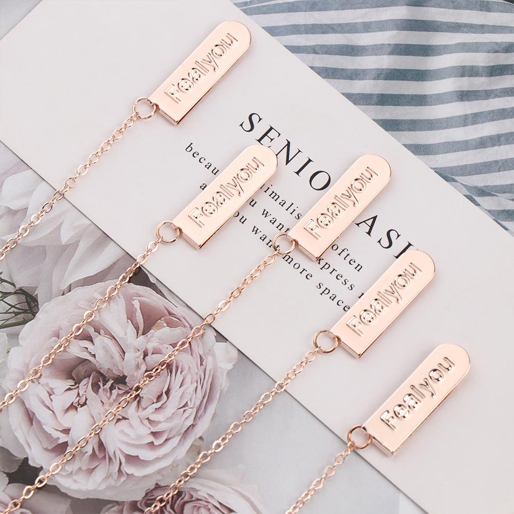 School Office Supplies Stationery Book Clip Pagination Mark Peach Heart Pendant Bookmarks Metal