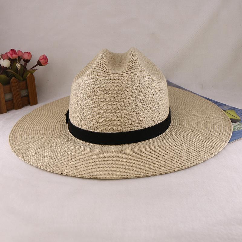Spring And Summer Men'S Cowboy Hat Travel Vacation Visor Outdoor Sun Protection Fishing Hat Foldable Windproof Top Hat