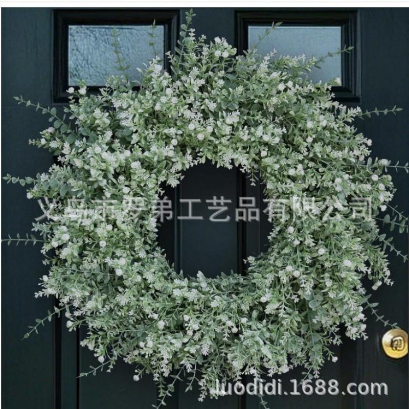 Artificial Flower Wreath Easter Valentines Day Decor Hotel Restaurant Door Hanging Decoration