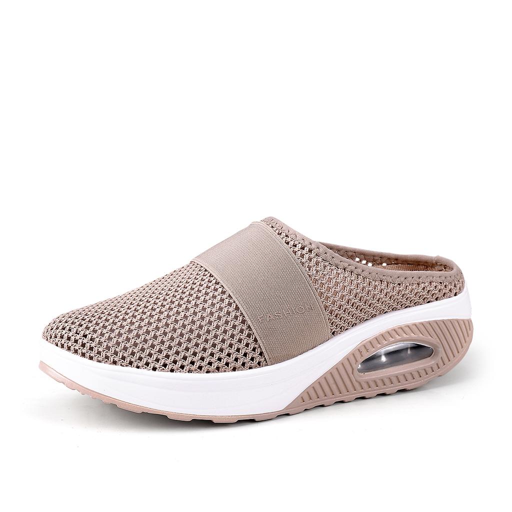 Women Mesh Lightweight Shoes Woman Slippers Wedge Shoes Female Air Cushion Sandals Thick Bottem Casual Sneakers Plus Size 43