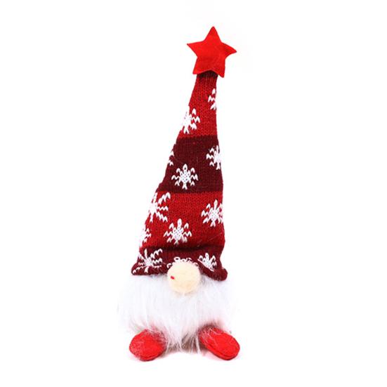 

Рождественский кулон-гном с теплыми белыми светодиодными огнями, длинной бородой, рождественский гном, украшение для дома, настольное красный