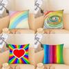Rainbow Pillow Case Fashion Square Pillowcase Bedroom Sofa Room Ins Decoration Leisure