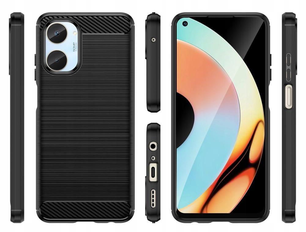 Case for Realme 10 4G, Karbon, Black