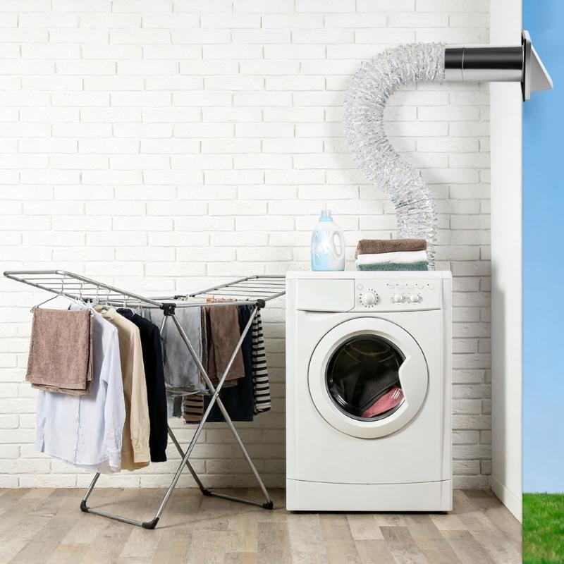 4inch Metal Exhaust Vent Cap Set Includes Accessories Ventilation Metal Construction Prevents Nesting Simple Wall Mount