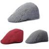 Fajny męski tweedowy płaski kapelusz w jodełkę Country Peak Farmer Golf Retro Beret Cap