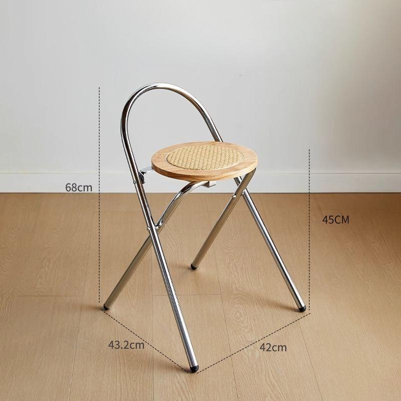 Medieval Woven Back Folding Dining Chair, Trendy Designer Casual Chair for Home Balcony