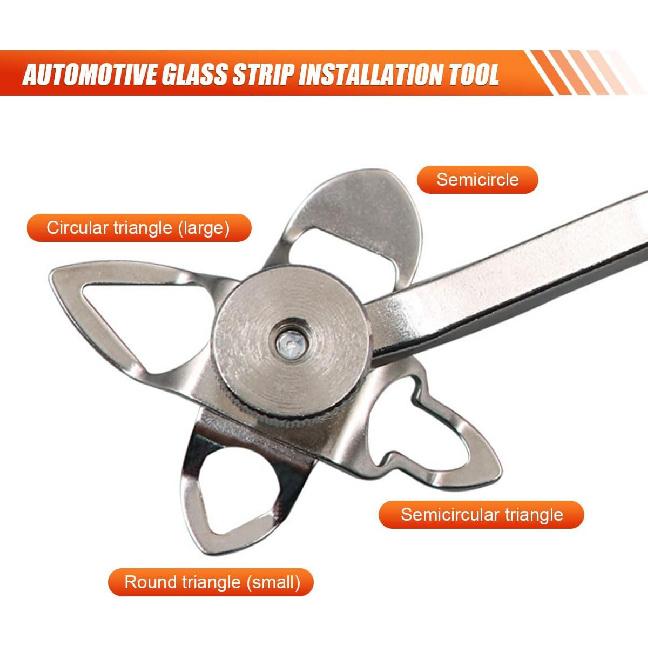 Car Windshield Lock Strip Insert Tool, with 4 Tool Heads | Car Windscreen Seal Trim Removal & Installation Tools, Labor-Saving Auto Repair