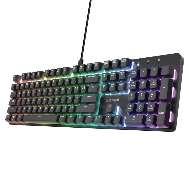 Mechanische Tastatur GXT 871 Zora US RGB schwarz