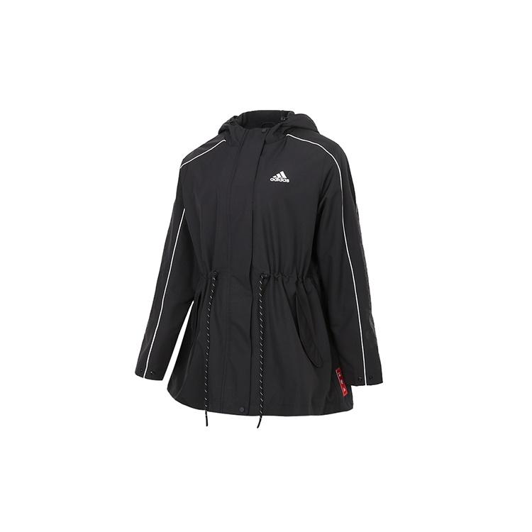 (WMNS) adidas Cny Jkt Warm Sports Lacing Woven Fleece Lined Hooded Jacket Black Women s GP0625 M