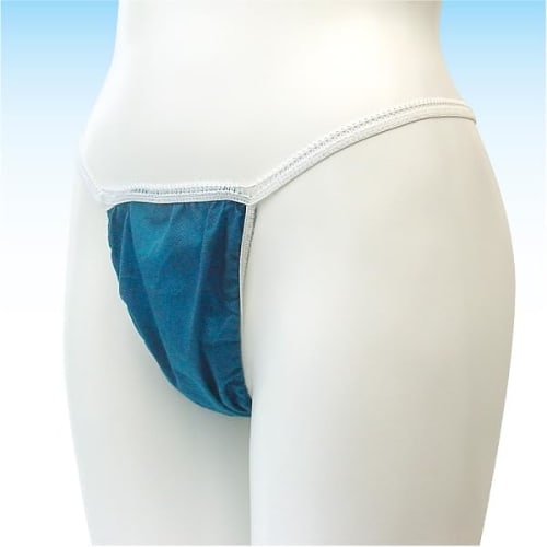 Aducare Disposable Disposable Panties, 30 Count, One Size Fits All, Navy Blue T-Back Panties (For Beauty Salons, Massage Parlors, Travel, Hospitalizat