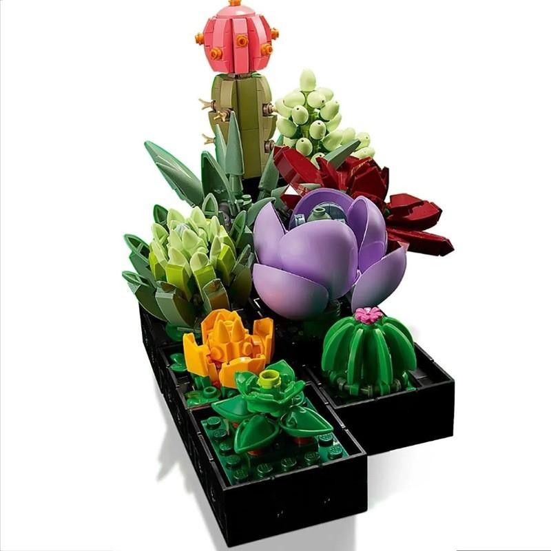 Creative Succulent Plant Model Kit With Abs Plastic Blocks For Kids Diy Educational Toy