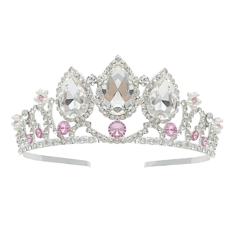 Kinder Strass Legierung Krone Stirnband - Prinzessin Kopfschmuck für Feiertag oder Geburtstagsgeschenk