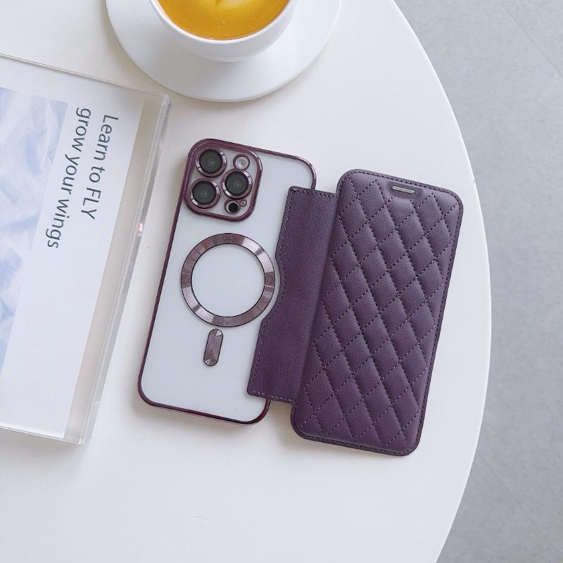 For Magsafe Card Holder Magnetic Wallet Leather PhoneCase for IPhone 16 15 14 13 12 11 Pro Max Plus Wireless Charging Book Cover